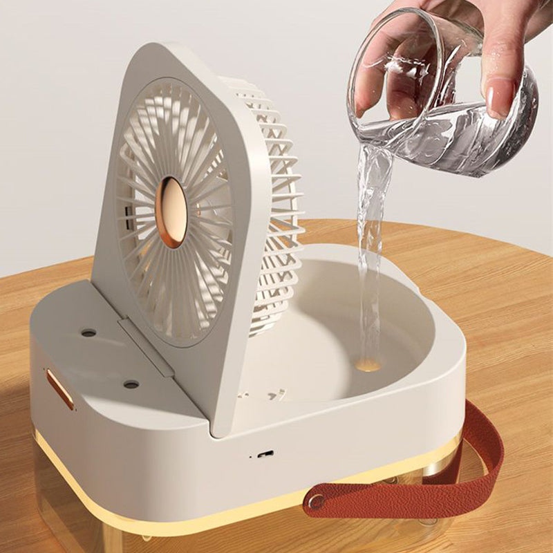 A New Humidifying Portable Folding Spray Fan