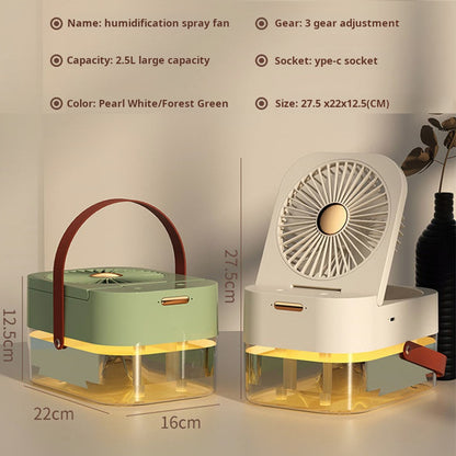 A New Humidifying Portable Folding Spray Fan