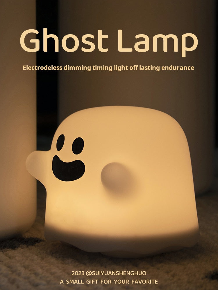 FUNKY LIGHTING, cute ghost night light, night light for kids, rechargeable night light, diammable night light, decorative night light, silicone night light