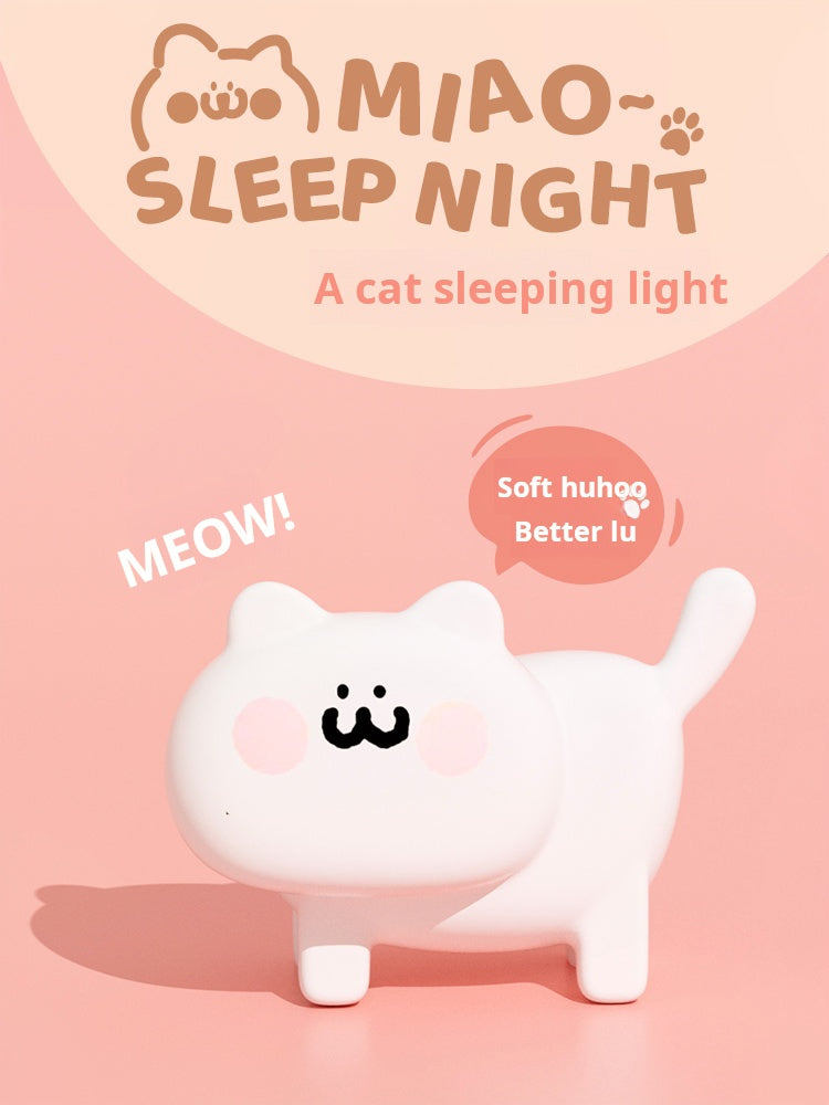 FUNKY LIGHTING, cute cat night light, night light for kids, rechargeable night light, diammable night light, decorative night light, silicone night light