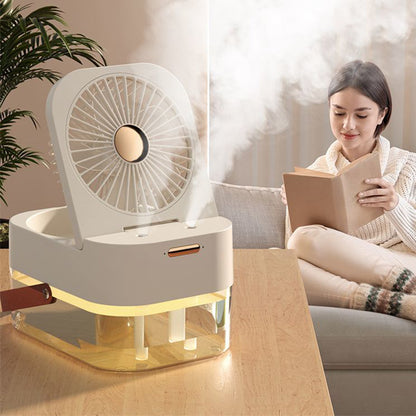 A New Humidifying Portable Folding Spray Fan