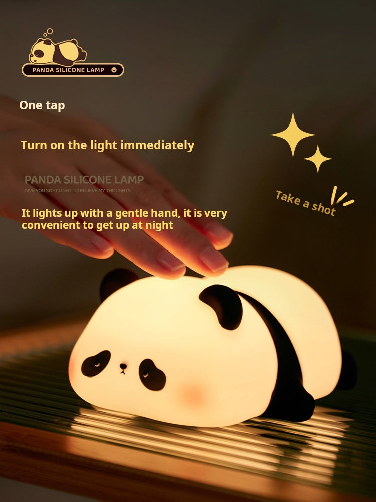 FUNKY LIGHTING, cute panda night light, night light for kids, rechargeable night light, diammable night light, decorative night light, silicone night light