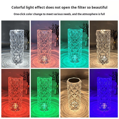 Rose Crystal Lamp