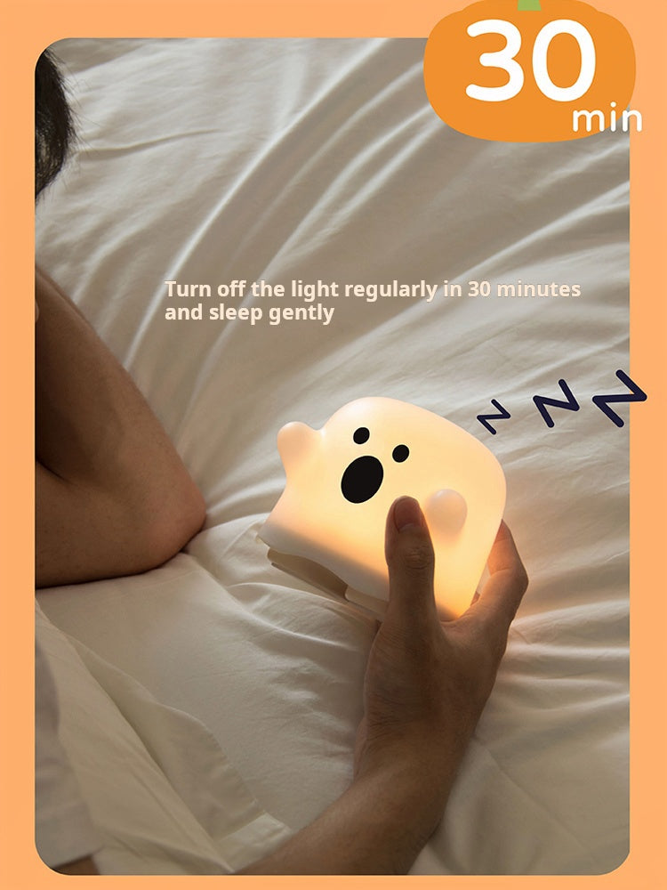 FUNKY LIGHTING, cute ghost night light, night light for kids, rechargeable night light, diammable night light, decorative night light, silicone night light