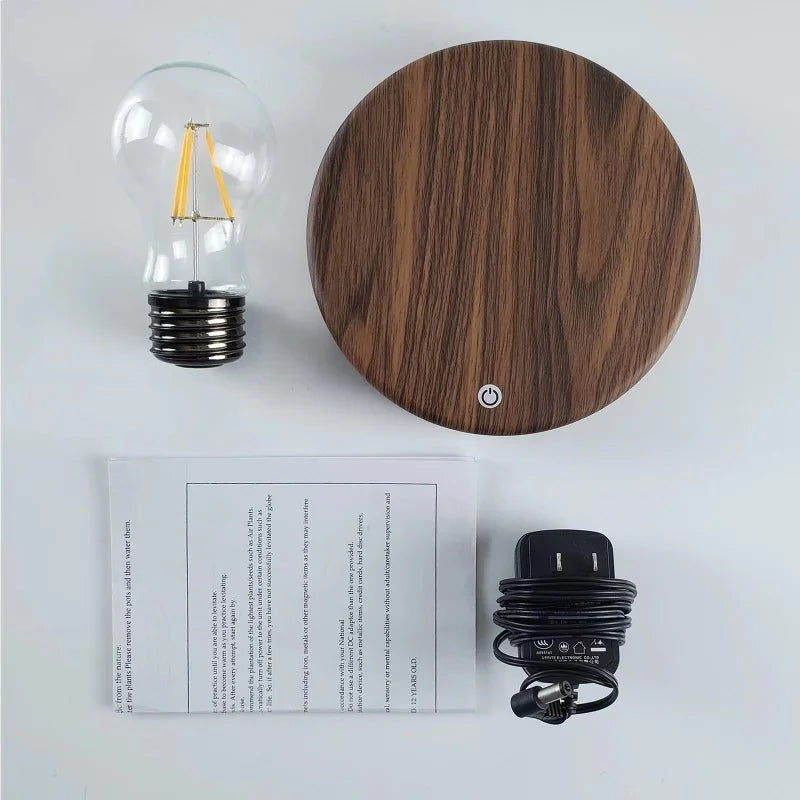 FUNKY LIGHTING, Anti-Gravity Magnetic Levitating Light Bulb Lamp, Decorative Desk Lamp, Aesthetic Desk Lamp, Cool Desk Lamp, Interesting Desk Lamp, Unique Desk Lamp