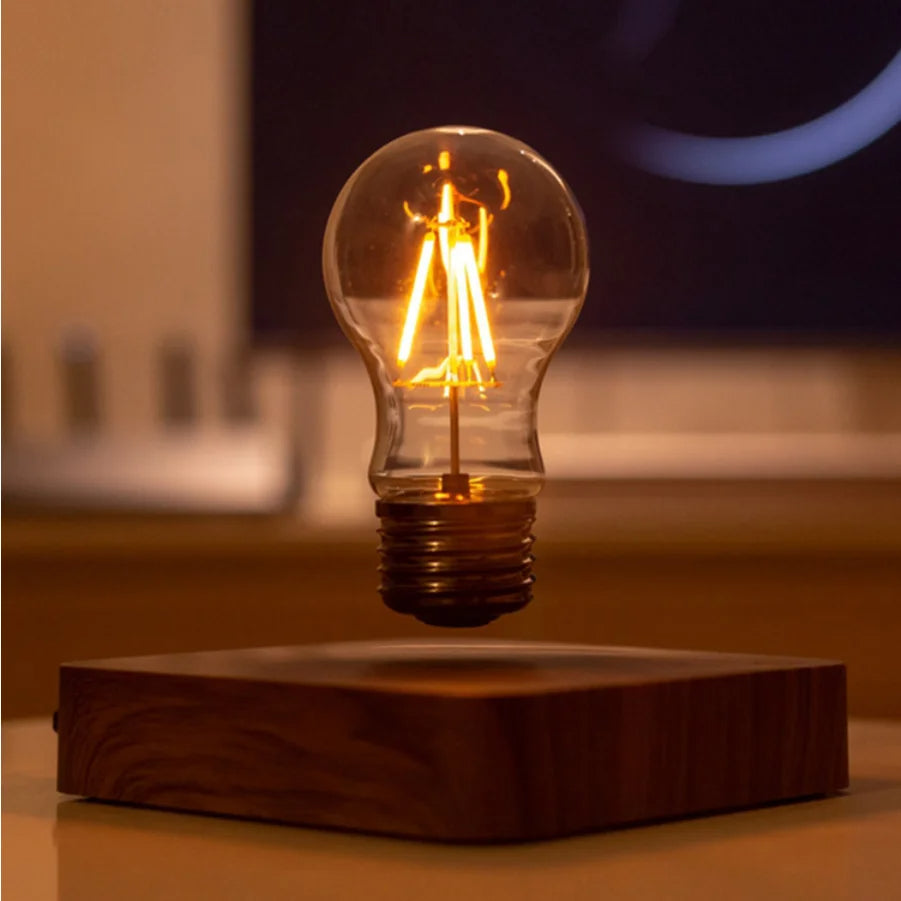 FUNKY LIGHTING, Anti-Gravity Magnetic Levitating Light Bulb Lamp, Decorative Desk Lamp, Aesthetic Desk Lamp, Cool Desk Lamp, Interesting Desk Lamp, Unique Desk Lamp