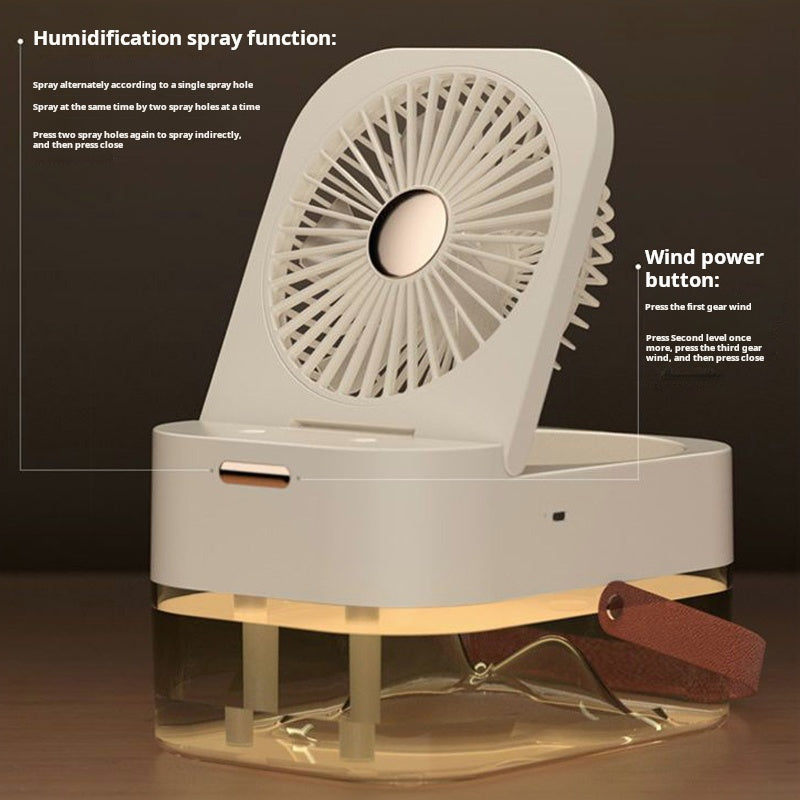 A New Humidifying Portable Folding Spray Fan