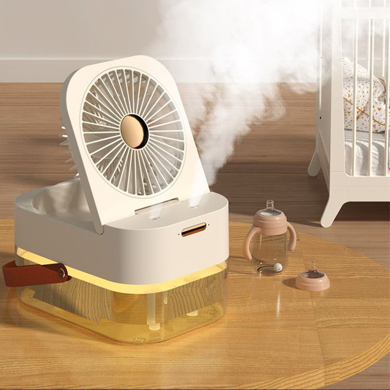 A New Humidifying Portable Folding Spray Fan