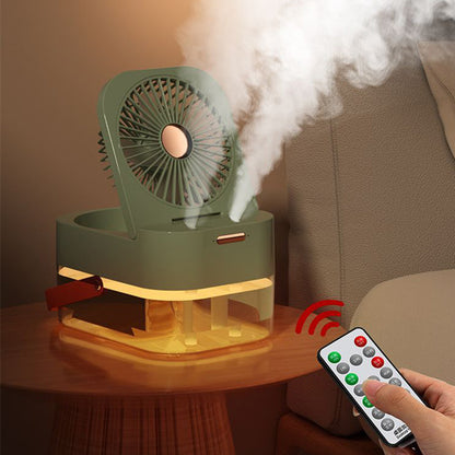 A New Humidifying Portable Folding Spray Fan