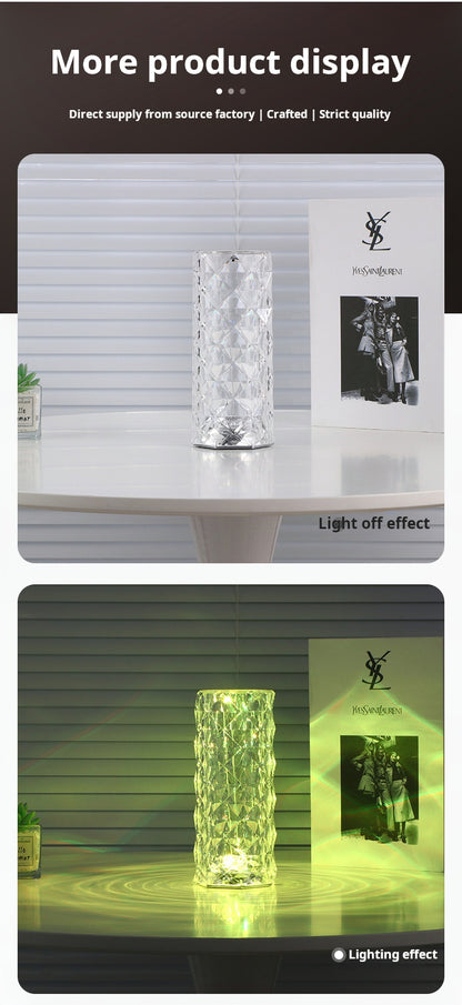 Rose Crystal Lamp