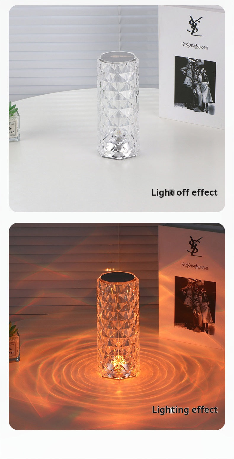 Rose Crystal Lamp