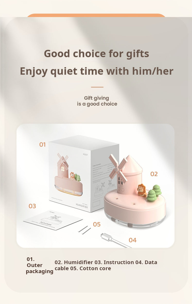 Music Windmill Night Light & Humidifier