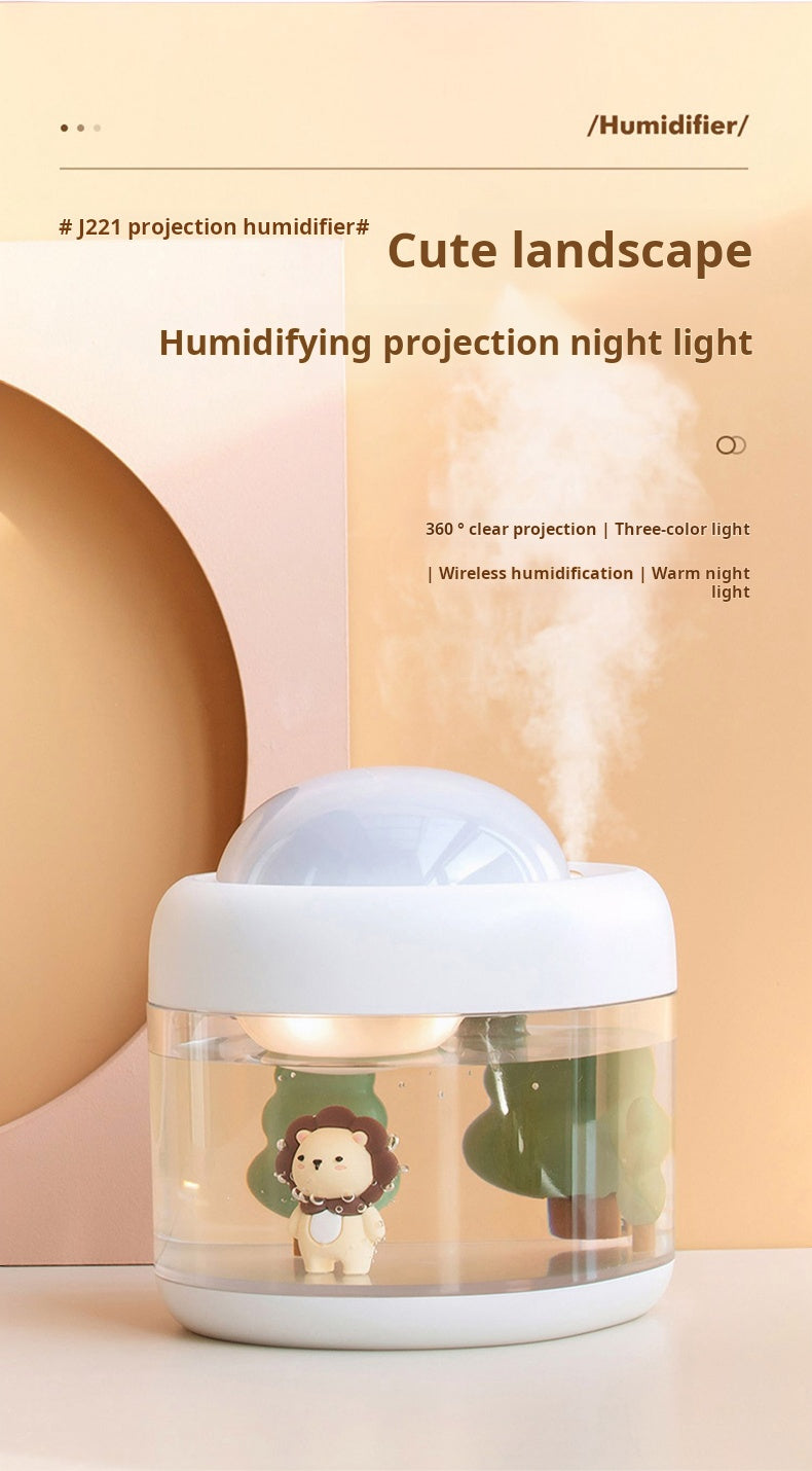 Cute Night Light with Projector & Humidifier