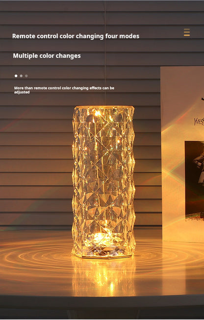 Rose Crystal Lamp