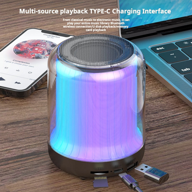 A colorful Bluetooth night light speaker