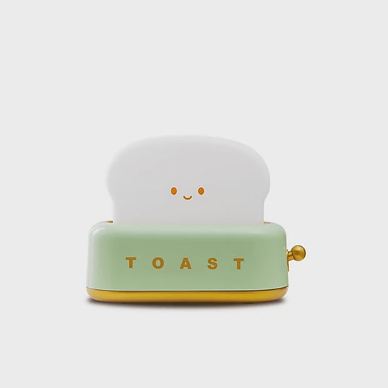 FUNKY LIGHTING, cute bread toast night light, night light for kids, rechargeable night light, diammable night light, decorative night light, silicone night light