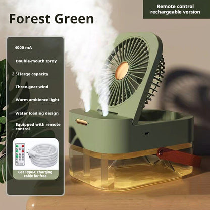 A New Humidifying Portable Folding Spray Fan